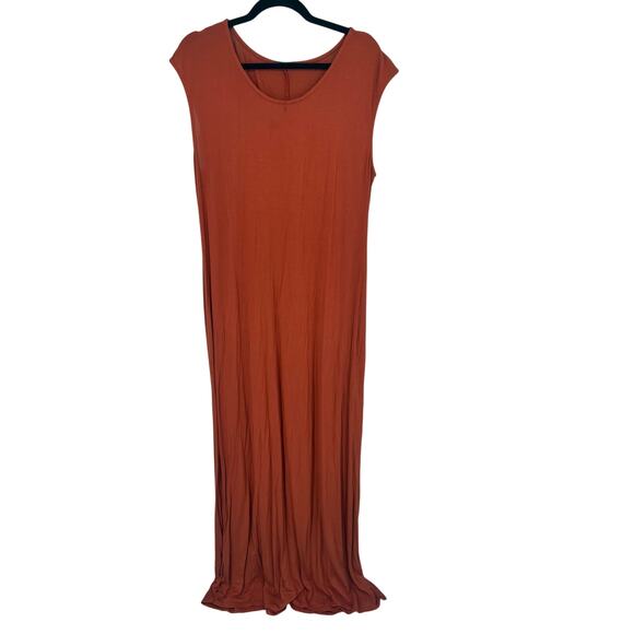 West Kei Burnt Orange Cap Sleeve Maxi Dress - Women's XL - Picture 1 of 7